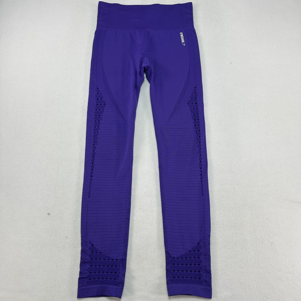 Gymshark Leggings Womens XS Purple High Rise Seamless Stretch Ankle Yoga Pants
